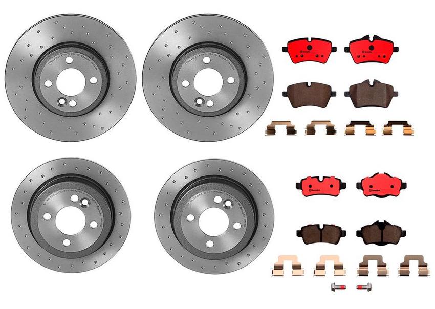 Brembo Brake Pads and Rotors Kit - Front and Rear (294mm/259mm) (Xtra) (Ceramic)